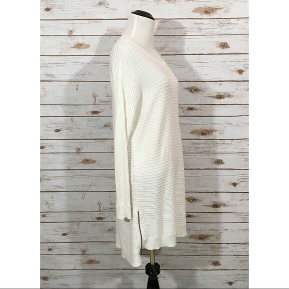 Trouve Side Zip Sweater Tunic - White - Small - Picture 14 of 16